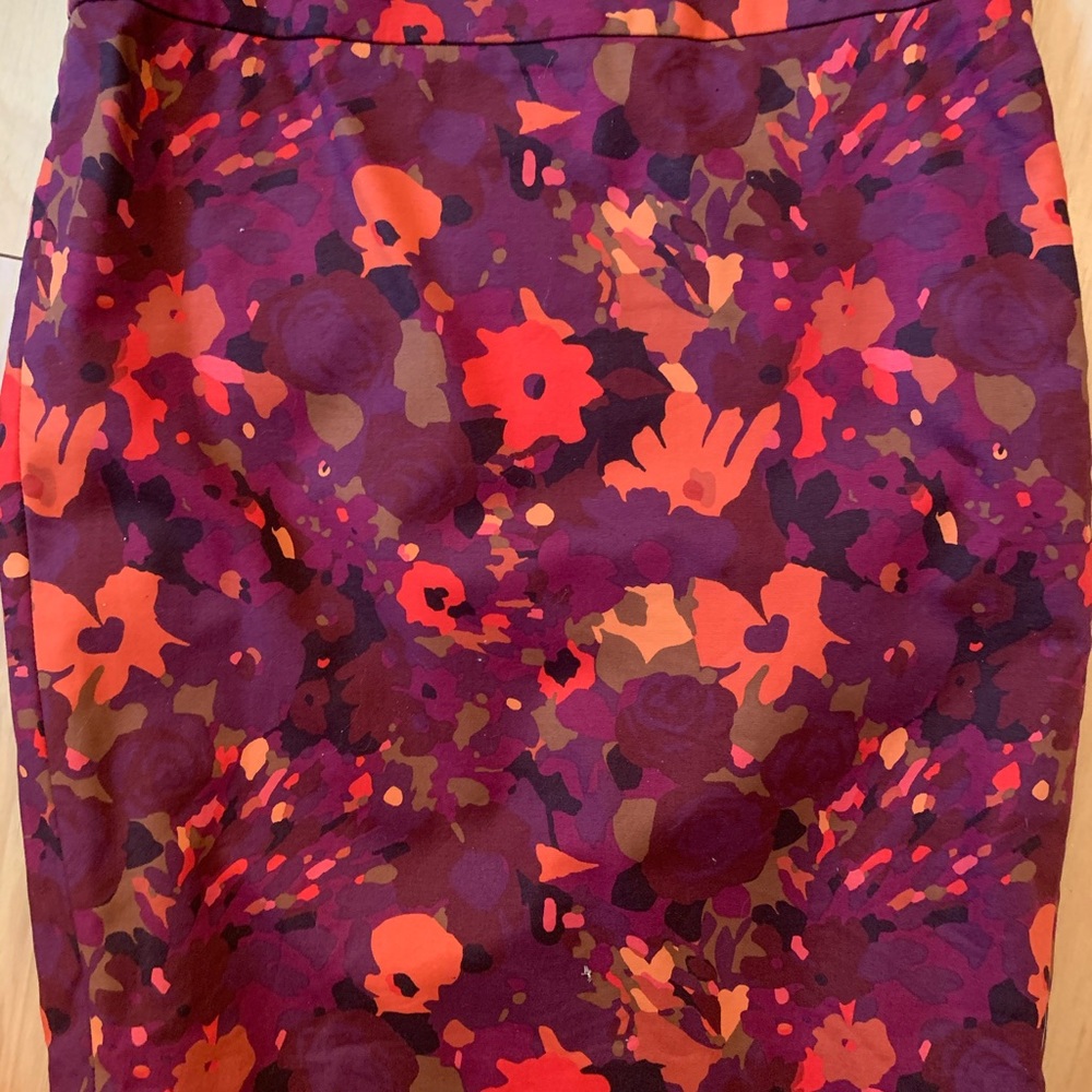 Loft floral pencil skirt